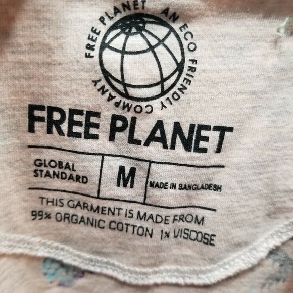 Mens Orange Hawaiian Palm Trees  Shirt Free Planet Size M Short Sleeve … - Picture 7 of 9